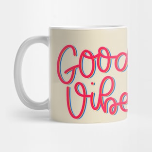 Good Vibes Lettering Design Mug